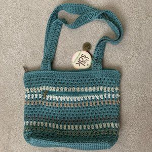 The Sak Bayside Stripe Riviera crochet tote bag